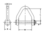 18000lb M705 Carbon Web Sling Shackle