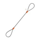 1/4" Single Leg Wire Rope Sling Standard Eyes Each End T011 - WLL:  .65 Tons