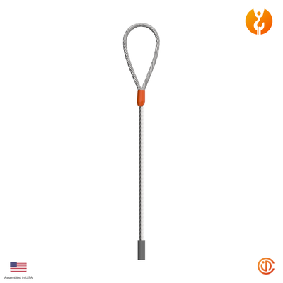7/8" Single Leg Tea Cup Pipe Carrier Wire Rope Sling