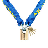 LockAid 3/8" (10mm) x 3ft Security Chain with Chain Sleeve and Stainless Steel Padlock - SCLK3