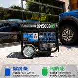 15000 Watt Dual Fuel Portable HX Generator w/ CO Alert - DuroMax