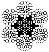 3/8" 6x36 CLASS WIRE ROPE IWRC - BRIGHT FINISH