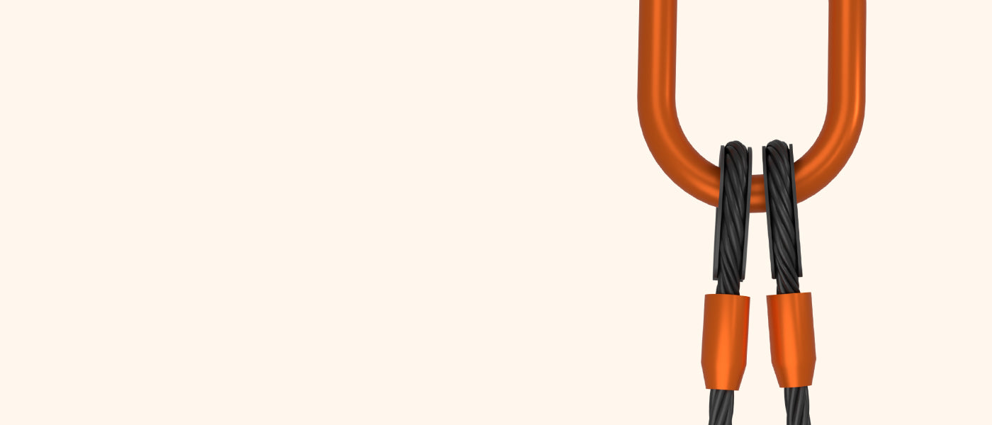 Wire rope slings, made in our shop.
