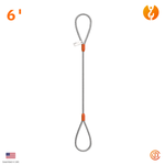 1" Single Leg Eye-Eye Wire Rope Sling