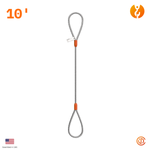 1" Single Leg Eye-Eye Wire Rope Sling
