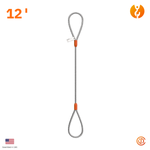 1" Single Leg Eye-Eye Wire Rope Sling