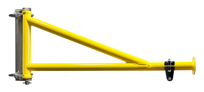 OZ Lifting Electric Builder's Hoist mounting arm bracket with hoist clamp (wall mount) – OBH230-WALL-HC