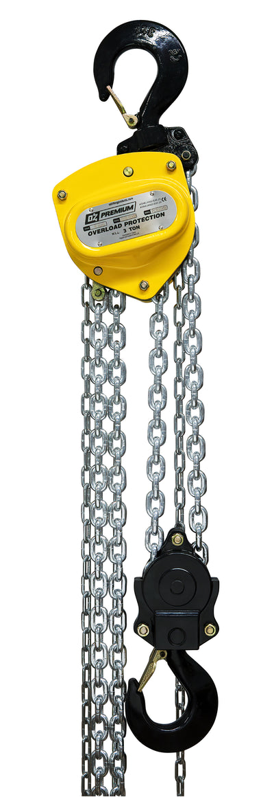 OZ Lifting 6000lbs 3 Ton Premium Chain Hoist 30 ft lift with overload protection – OZ030-30CHOP
