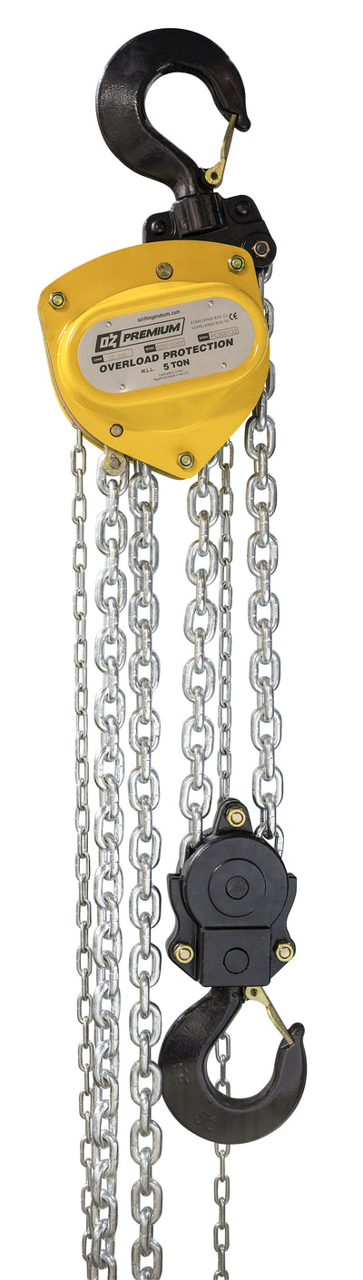 OZ Lifting 10000lbs 5 Ton Premium Chain Hoist 30 ft lift with overload protection – OZ050-30CHOP