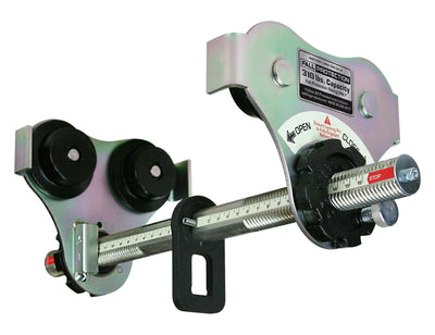 OZ Lifting 0.5 Ton Push Beam Trolley Fall Protection with up to 16 inch flange width (Made in USA) – OZ05PBTA-MR-16