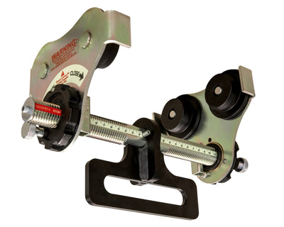 OZ Lifting 1000lbs 0.5 T Push Beam Trolley with up to 12 inch flange width and integrated OBH hanger (Made in USA) – OZ05PBTA-OBH-12