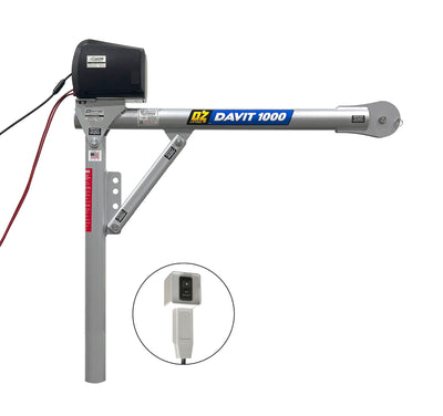 OZ Lifting 1000lbs steel Davit Crane with 12V DC Electric Winch – OZ1000DAV-DCW