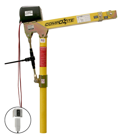 OZ Lifting 1200lbs composite Davit Crane with 12V DC Electric Winch – OZ1200DAV-DCW