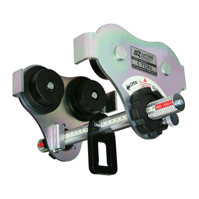 OZ Lifting 1 Ton Push Beam Trolley with up to 12 inch flange width (Made in USA) – OZ1PBTA-12