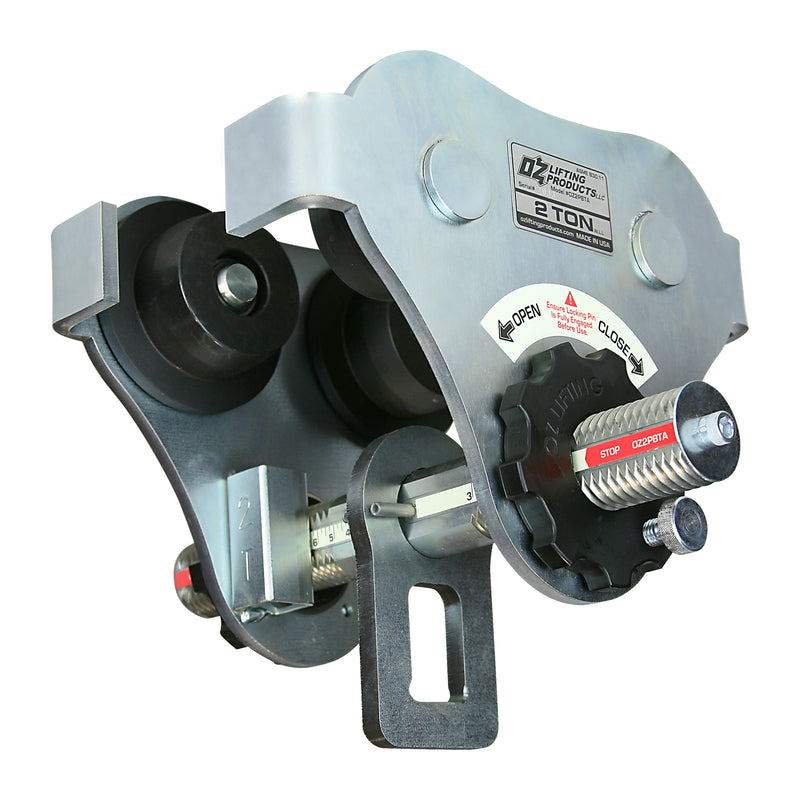 OZ Lifting 2 T Push Beam Trolley with up to 8 inch flange width (Made in USA) – OZ2PBTA