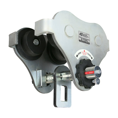 OZ Lifting 3 T Push Beam Trolley with up to 8 inch flange width (Made in USA) – OZ3PBTA