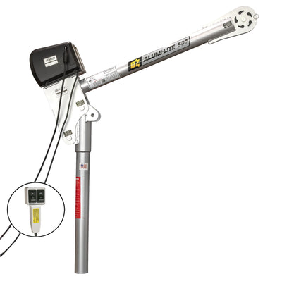 OZ Lifting 500lbs steel Davit Crane with 12V DC Electric Winch – OZ500DAV-DCW