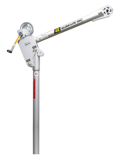 OZ Lifting 500lbs steel Davit Crane with 2500lbs Carbon Steel Brake Winch – OZ500DAV-HND2