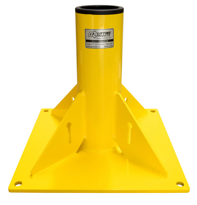 OZ Lifting Pedestal base for use with OZTP1200DAV, OZA1000DAV, OZXR1000DAV davit cranes – OZPED1-TP