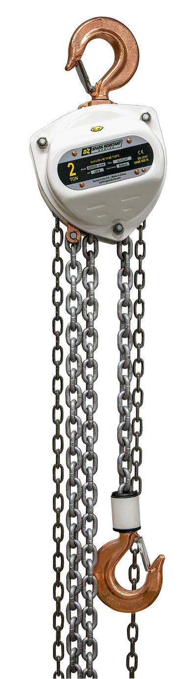 OZ Lifting 4000lbs Spark Resistant Chain Hoist – OZSR020-30CH