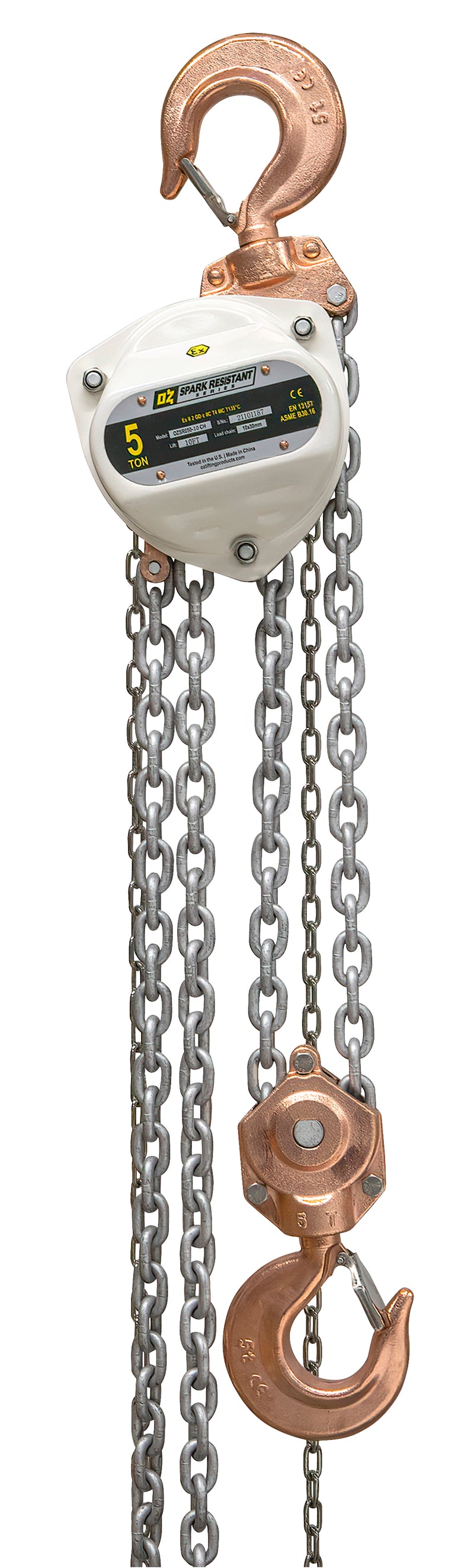 OZ Lifting 10000lbs Spark Resistant Chain Hoist – OZSR050-10CH