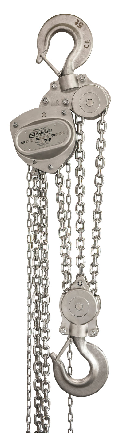 OZ Lifting 10000lbs 5 Ton Stainless Steel Chain Hoist 30 ft lift – OZSS050-30CH