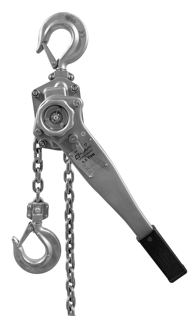 OZ Lifting 3000lbs 1.5 Ton Stainless Steel Lever Hoist 20 ft lift – OZSS150-20LH