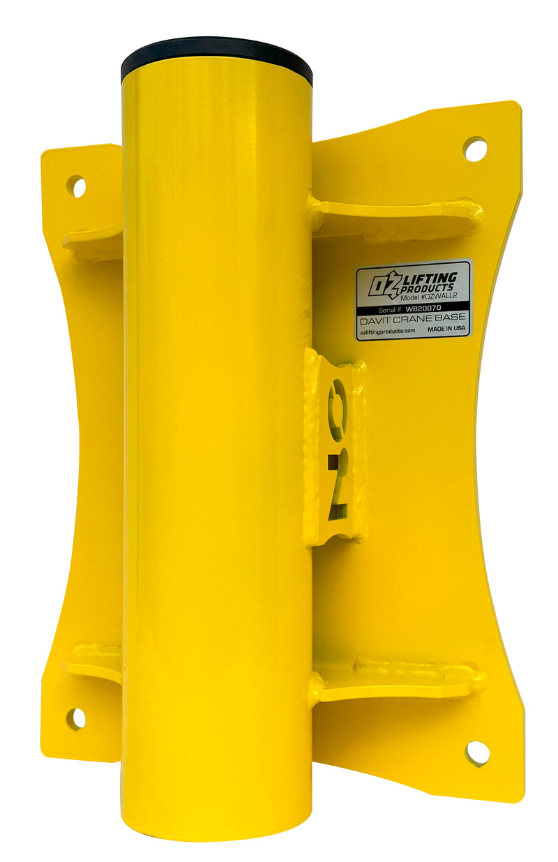 OZ Lifting Wall mount base for OZ1000DAV and OZCF1200DAV davit cranes – OZWALL2