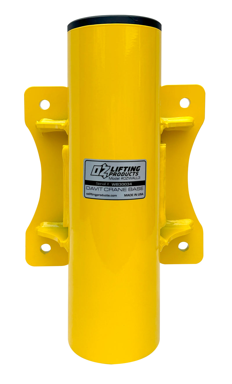 OZ Lifting Wall mount base for OZ500DAV, OZA500DAV, and OZXR500DAV davit cranes – OZWALL3
