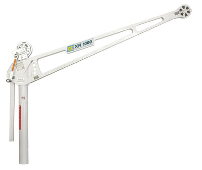 OZ Lifting 500lbs extended reach Davit Crane with 2500lbs Carbon Steel Brake Winch – OZXR500DAV-HND2