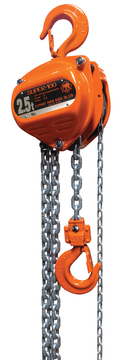 Elephant SUPER 100 Hand Chain Hoist with Overload Protection - H100 Series