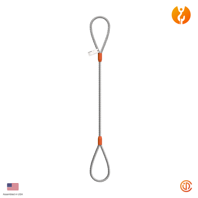 1/2" Single Leg Eye-Eye Wire Rope Sling