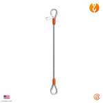 1" Single Leg Thimble-Thimble Wire Rope Sling