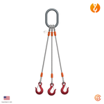 1" Three Leg Eye-Hoist Hook Wire Rope Sling