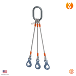 1" Three Leg Self-Locking Hook Wire Rope Sling