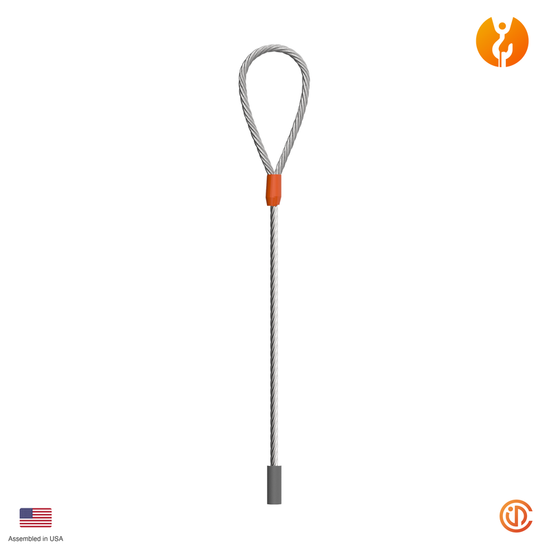 1" Single Leg Tea Cup Pipe Carrier Wire Rope Sling