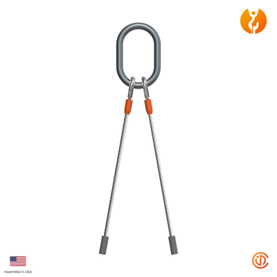 1" Two Leg Tea Cup Wire Rope Sling