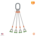 1" Four Leg Thimble-Shackle Wire Rope Sling