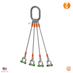 1" Four Leg Thimble-Shackle Wire Rope Sling