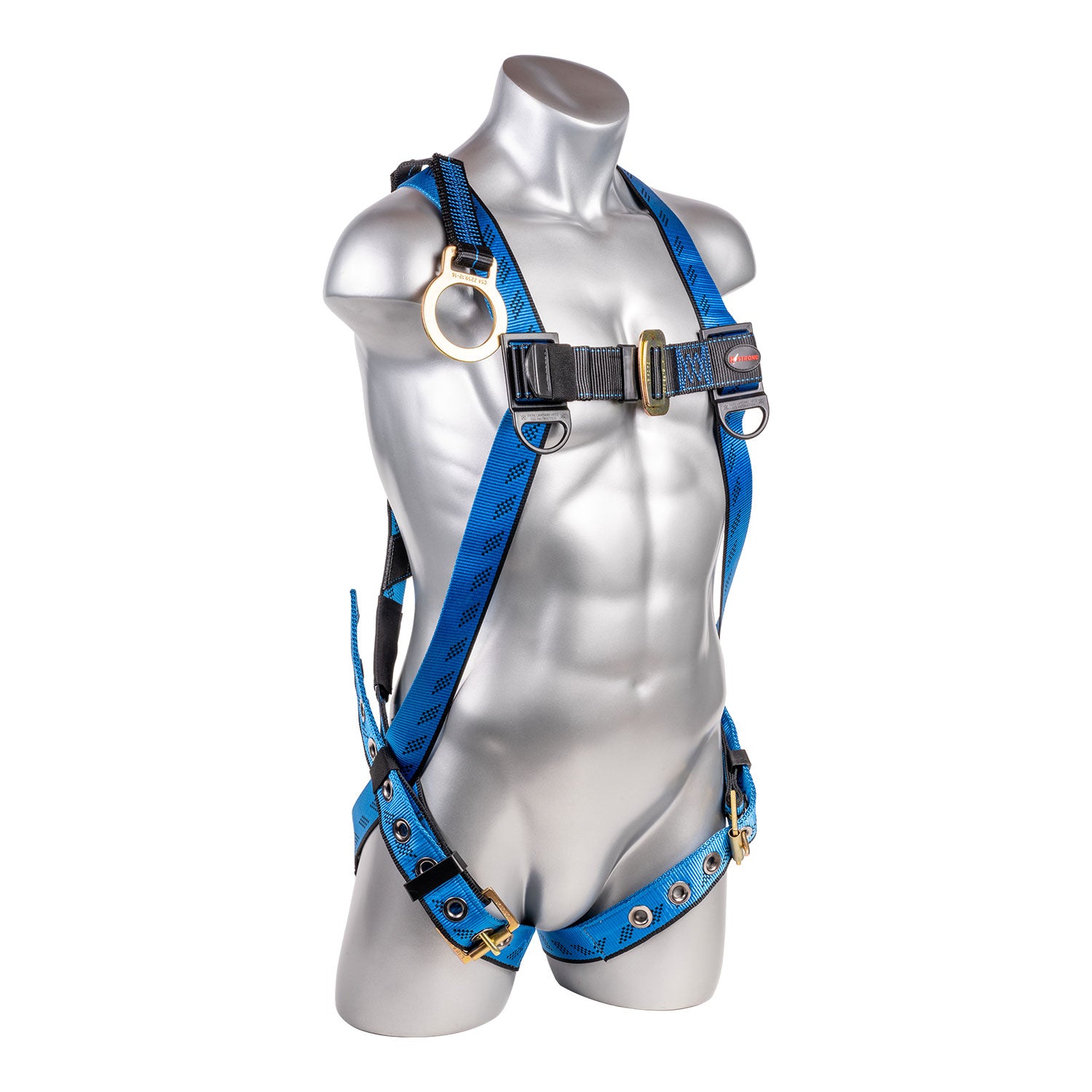 KStrong® Kapture™ Essential 3-Point Full Body Harness, Dorsal D-ring with Sewn In 18” Extension O-Ring, TB Legs – (ANSI)