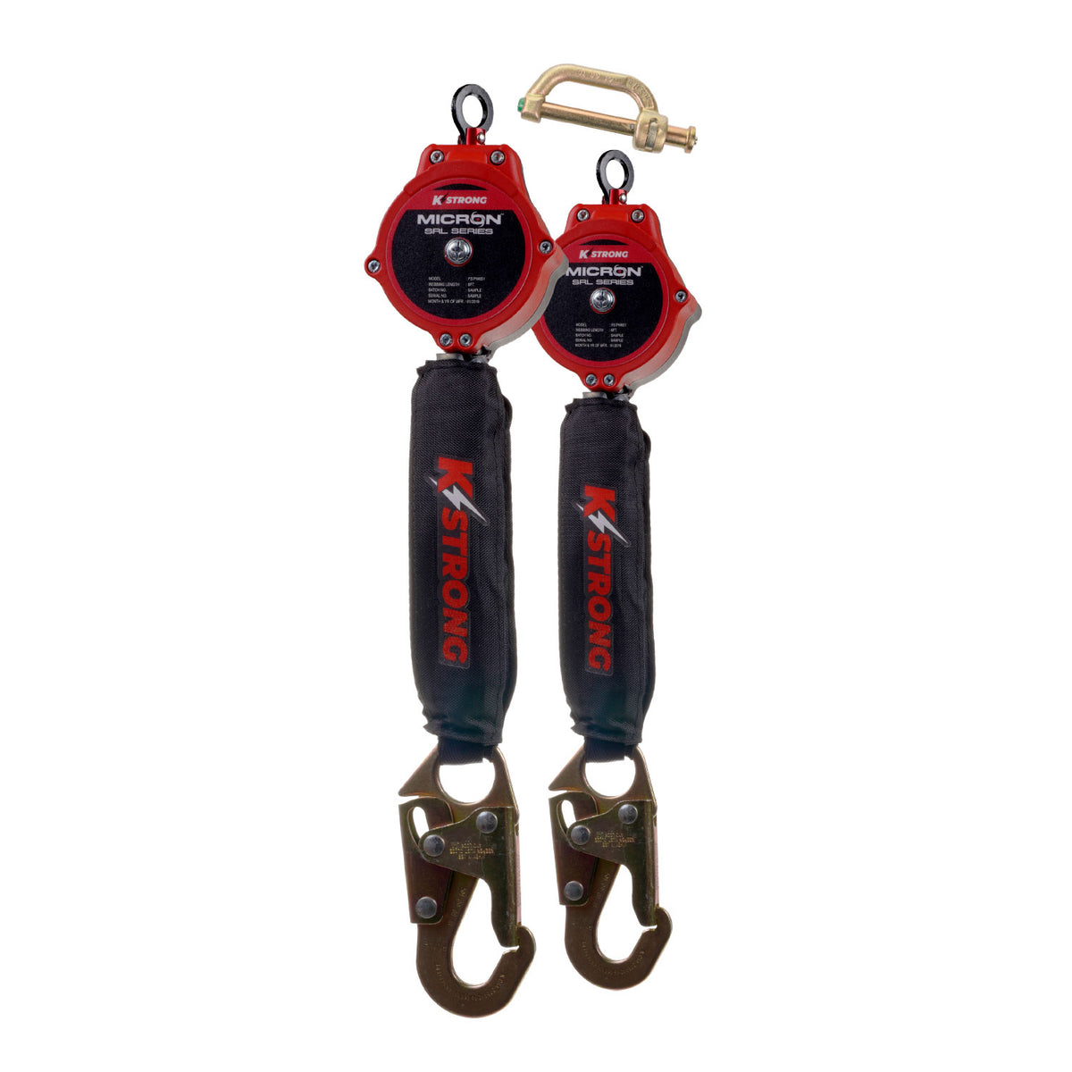 KStrong® Dual 6 ft. Micron™ SRL Assembly with Snap Hooks (ANSI) – Harness Connector Included