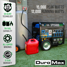 15000 Watt Tri Fuel Portable HXT Generator w/ CO Alert - DuroMax PREORDER