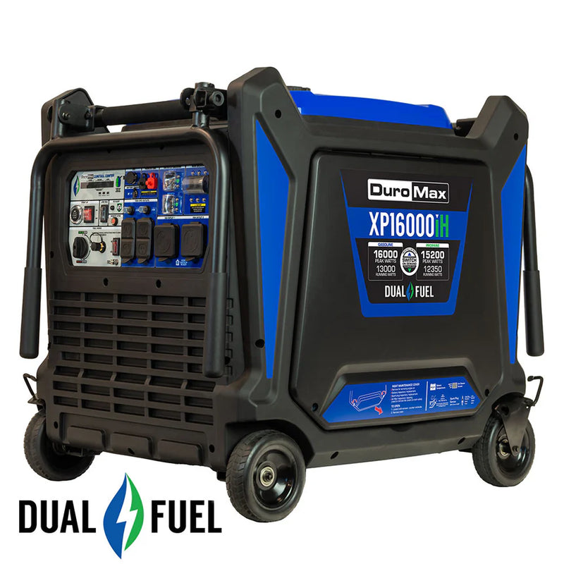 16000 Watt Dual Fuel Portable Inverter Generator w/ CO Alert - DuroMax-XP16000iH
