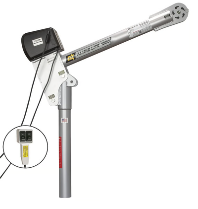 OZ Lifting 1000lbs Alumi-Lite® Davit Crane with 12V DC Electric Winch – OZA1000DAV-DCW