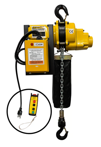 OZ Lifting 2000lbs Electric Chain Hoist with 30 ft of lift including ECWA wireless adapter – OZ2000ECW-30