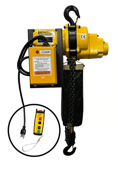 OZ Lifting 4000lbs Electric Chain Hoist with 10 ft of lift including ECWA wireless adapter – OZ4000ECW-10