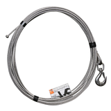 OZ Lifting 1/4" x 30' lift - Stainless Steel cable assembly with bare end with swivel hook with latch – OZSS.25-30