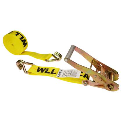 2" x 27' CINCH RITE® Ratchet Straps w/ Wire Hooks- 3500 LBS WLL