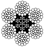 3/8" 6x36 CLASS WIRE ROPE IWRC - BRIGHT FINISH