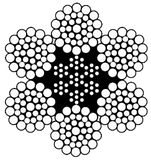 1/2" 6x36 CLASS WIRE ROPE IWRC - BRIGHT FINISH